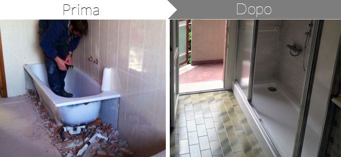 Trasformazione da vasca in doccia, per il tuo bagno, fiordalisi bologna Trasformare doccia in vasca da bagno